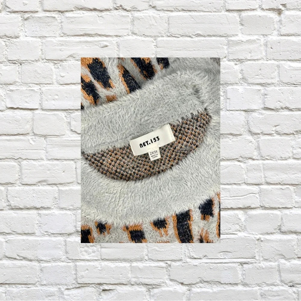 Net.153 Animal Print Sweater Dress - Picture 3 of 4